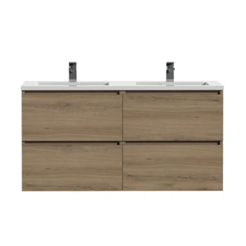 Tiger Karlo Badkamermeubel 120 Cm Chalet Eiken Met Wastafel Hoogglans Wit 3 Tiger Karlo Badkamermeubel 120 Cm Chalet Eiken Met Wastafel Hoogglans Wit - Afbeelding 3