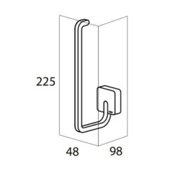 Tiger Reserverolhouder Impuls Hangend RVS -Tiger 123 3534