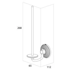 Tiger Reserverolhouder Ivy Chroom/wit Hangend -Tiger 123 3550