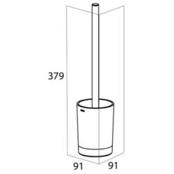 TIGER WC-BORSTELHOUDER TUNE VRIJSTAAND ZWART -Tiger 123 3554