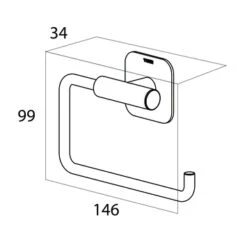 Tiger Toiletrolhouder Colar RVS -Tiger 123 3577