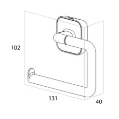 Tiger Carv Toiletrolhouder Zonder Klep Zwart -Tiger 123 3606