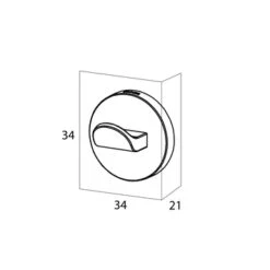 Tiger Noon Zelfklevende Kleine Haak Chroom -Tiger 123 3640
