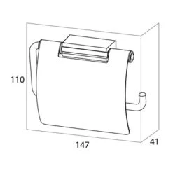 Tiger Toiletrolhouder Cliqit Donkergrijs Met Klep RVS 7 Tiger Toiletrolhouder Cliqit Donkergrijs Met Klep RVS -Tiger 123 3647