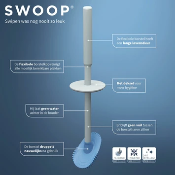 Tiger Toiletborstel Swoop Flexibel Lichtgrijs 6 Tiger Toiletborstel Swoop Flexibel Lichtgrijs - Afbeelding 6