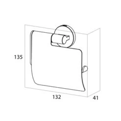 Tiger Wc-Rolhouder Met Klep Noon Zwart -Tiger 123 3682