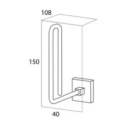 Tiger Reserverolhouder Melbourne Hangend Chroom -Tiger 123 3796
