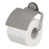 Tiger Tune Toiletrolhouder Met Klep Geborsteld RVS/mat Zwart
