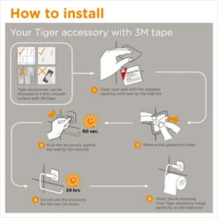Tiger Tune Toiletrolhouder Met Klep Geborsteld RVS/mat Zwart -Tiger 123 3811