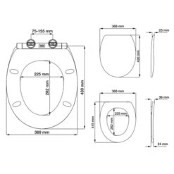 Tiger WC Bril Boston Wit/Chroom Kunststof Met Softclose -Tiger 123 3863