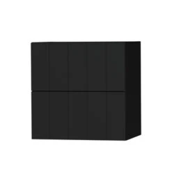 Tiger Maryport Badkamermeubelset 60 Cm Mat Zwart Met Matzwarte Polybeton Wastafel En Matzwarte Grepen -Tiger 123 39