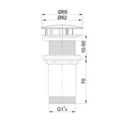 TIGER Ontario Wastafelplug 30-55mm Tbv Kom+font 7 TIGER Ontario Wastafelplug 30-55mm Tbv Kom+font -Tiger 123 3975
