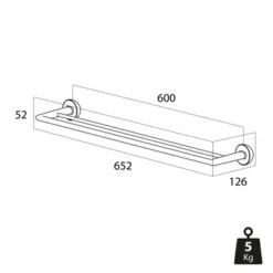 Tiger Handdoekhouder Cooper Dubbel -Tiger 123 414