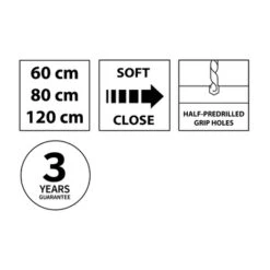 Tiger Maryport Badkamermeubelset 60 Cm Mat Zwart Met Matzwarte Polybeton Wastafel En Matzwarte Grepen -Tiger 123 42