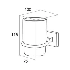 Tiger Bekerhouder Melbourne Hangend Met Beker Chroom 9 Tiger Bekerhouder Melbourne Hangend Met Beker Chroom -Tiger 123 470