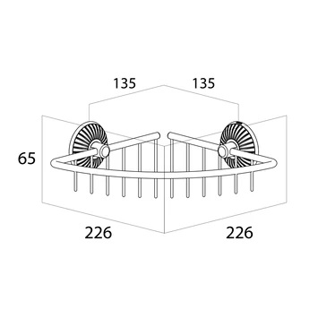 Tiger Ivy Hoekkorf Chroom/wit 4 Tiger Ivy Hoekkorf Chroom/wit - Afbeelding 4