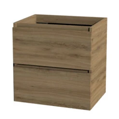 Tiger Karlo Badkamermeubel 60 Cm Chalet Eiken Met Wastafel Hoogglans Wit -Tiger 123 51