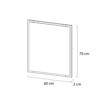 Tiger S-line Frame Spiegel 60x70 Cm Mat Wit 5 Tiger S-line Frame Spiegel 60x70 Cm Mat Wit - Afbeelding 5