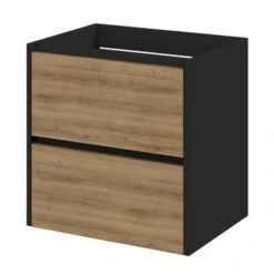 Tiger Reverse Meubelset Met 2 Lades 60 Cm Chalet Eik / Mat Zwart Inclusief Quadro Wastafel Mat Zwart 11 Tiger Reverse Meubelset Met 2 Lades 60 Cm Chalet Eik / Mat Zwart Inclusief Quadro Wastafel Mat Zwart -Tiger 123 568