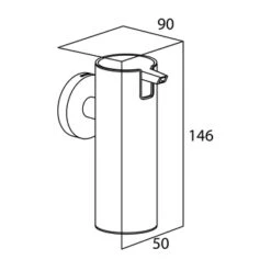 Tiger Zeepdispenser Boston Klein Hangend RVS -Tiger 123 596