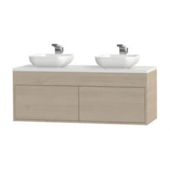 Tiger Helsinki Badkamermeubel 120 Cm Naturel Eiken Met Waskom -Tiger 123 615