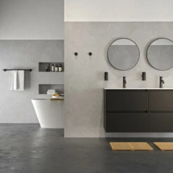 Tiger Handdoekhouder Noon Dubbel Zwart -Tiger 123 631