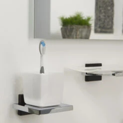 Tiger Bekerhouder Zenna Hangend Met Beker Chroom/Wengé -Tiger 123 739