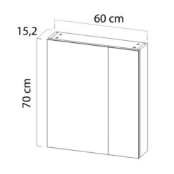 Tiger Spiegelkast S-Line 60cm Sneeuwwit -Tiger 123 748