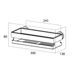 Tiger Noon Douchemand 30 X 8 X 13,8 Cm Inox 9 Tiger Noon Douchemand 30 X 8 X 13,8 Cm Inox -Tiger 123 76
