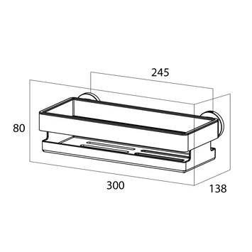 Tiger Noon Douchemand 30 X 8 X 13,8 Cm Inox 5 Tiger Noon Douchemand 30 X 8 X 13,8 Cm Inox - Afbeelding 5