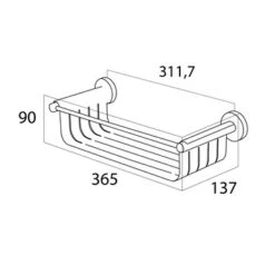 Tiger Wandkorf Boston Chroom -Tiger 123 767