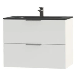 Tiger Studio Badkamermeubel 80 Cm Hoogglans Wit Met Wastafel Polybeton Mat Zwart Greep Rvs Plat 5 Tiger Studio Badkamermeubel 80 Cm Hoogglans Wit Met Wastafel Polybeton Mat Zwart Greep Rvs Plat -Tiger 123 771