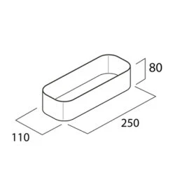Tiger Wandrek/douchemand 2-store 25cm Zwart -Tiger 123 810