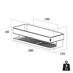 Tiger Douchemand Cooper 28 Cm RVS/zwart -Tiger 123 820