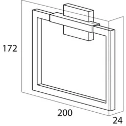 Tiger Zenna Handdoekring Chroom/wenge -Tiger 123 825