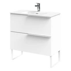 Tiger Badmeubelset Pocket 80 Cm Met 2 Lades Wit Incl. Looppoten