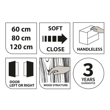 TIGER S-line Spiegelkast 80 Naturel Eik 4 TIGER S-line Spiegelkast 80 Naturel Eik - Afbeelding 4
