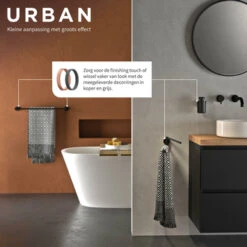 Tiger Handdoekhouder Urban Dubbel Zwart -Tiger 123 927