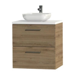 Tiger Badkamermeubel Studio 60cm Chalet Eik/witte Waskom Met Vierkante Greep 11 Tiger Badkamermeubel Studio 60cm Chalet Eik/witte Waskom Met Vierkante Greep -Tiger 123 935