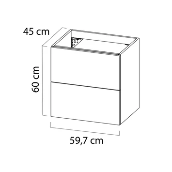 Tiger Badkamermeubel Studio 60cm Chalet Eik/witte Waskom Met Vierkante Greep 8 Tiger Badkamermeubel Studio 60cm Chalet Eik/witte Waskom Met Vierkante Greep - Afbeelding 8