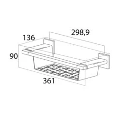Tiger Wandkorf Items RVS -Tiger 123 95