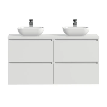 Tiger Karlo Badkamermeubelset 120 Cm Hoogglans Wit Met Wit Houten Wasblad En Glanzend Witte Keramische Waskom 2 Tiger Karlo Badkamermeubelset 120 Cm Hoogglans Wit Met Wit Houten Wasblad En Glanzend Witte Keramische Waskom - Afbeelding 2