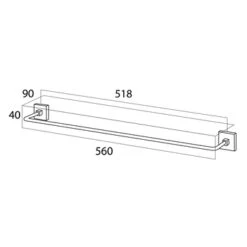 Tiger Handdoekrek Melbourne Chroom -Tiger 123 999